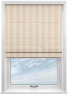 Trellis Prints, Noble Stripe Rosies Pink - Roman Blind